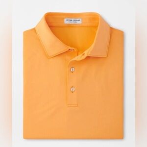 Peter Millar Solid Performance Jersey Golf Polo Shirt Orange Size XL NWT